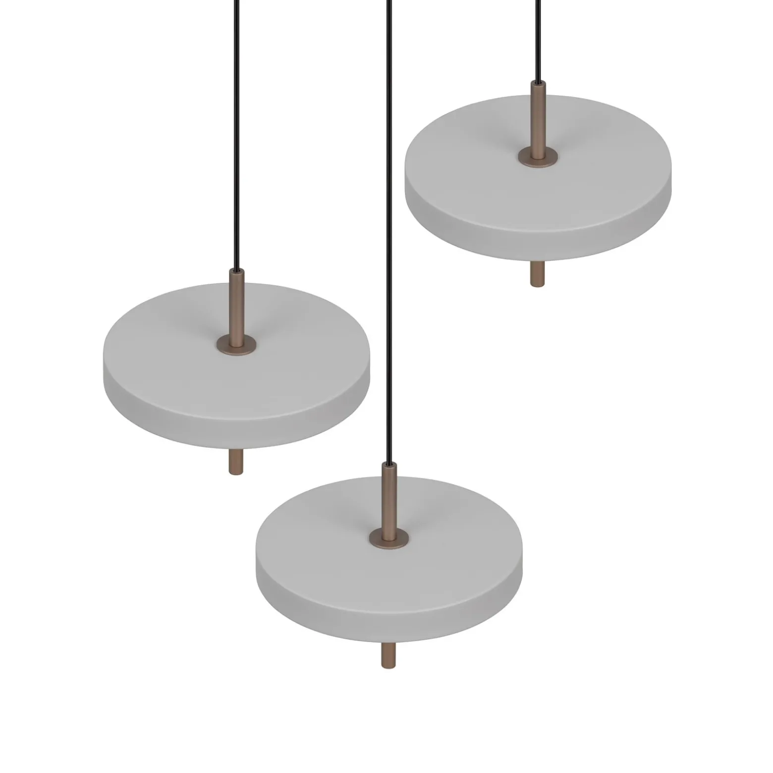 LED-riippuvalo Keaton, vaaleanharmaa, Ø 45 cm, metalli, CCT 3-lamppuinen