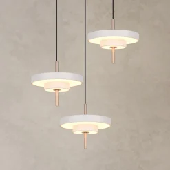 LED-riippuvalo Keaton, vaaleanharmaa, Ø 45 cm, metalli, CCT 3-lamppuinen