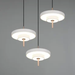 LED-riippuvalo Keaton, vaaleanharmaa, Ø 45 cm, metalli, CCT 3-lamppuinen