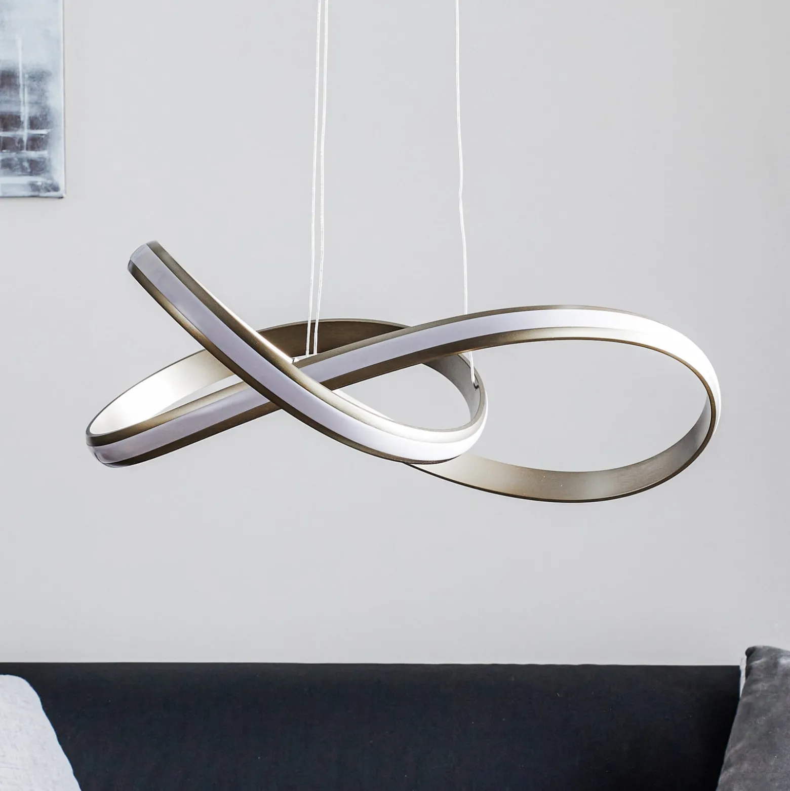 LED-riippuvalo Melinda 30W, himmennettävä, harmaa