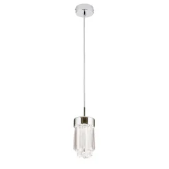 LED-riippuvalo Prism kristallilasia Ø10cm kromi