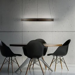LED-riippuvalo PURE E-Loop, tammi/musta helmi, Ø 70 cm alumiini, CCT