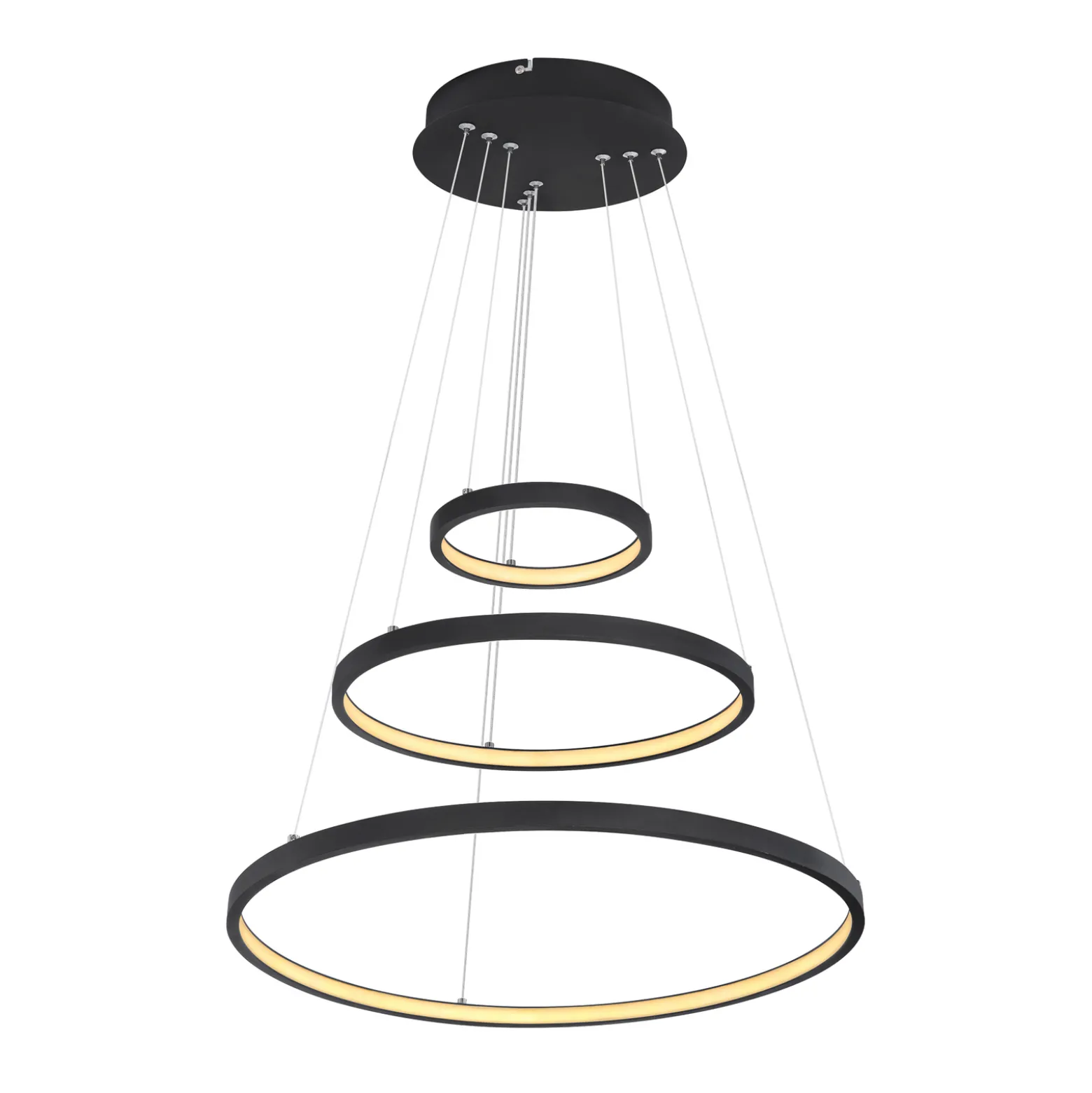 LED-riippuvalo Ralph, 3-lamppuinen, musta
