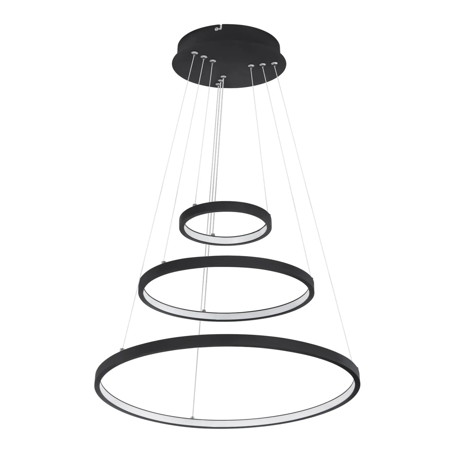 LED-riippuvalo Ralph, 3-lamppuinen, musta