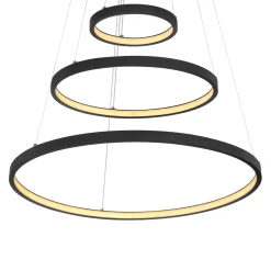 LED-riippuvalo Ralph, 3-lamppuinen, musta