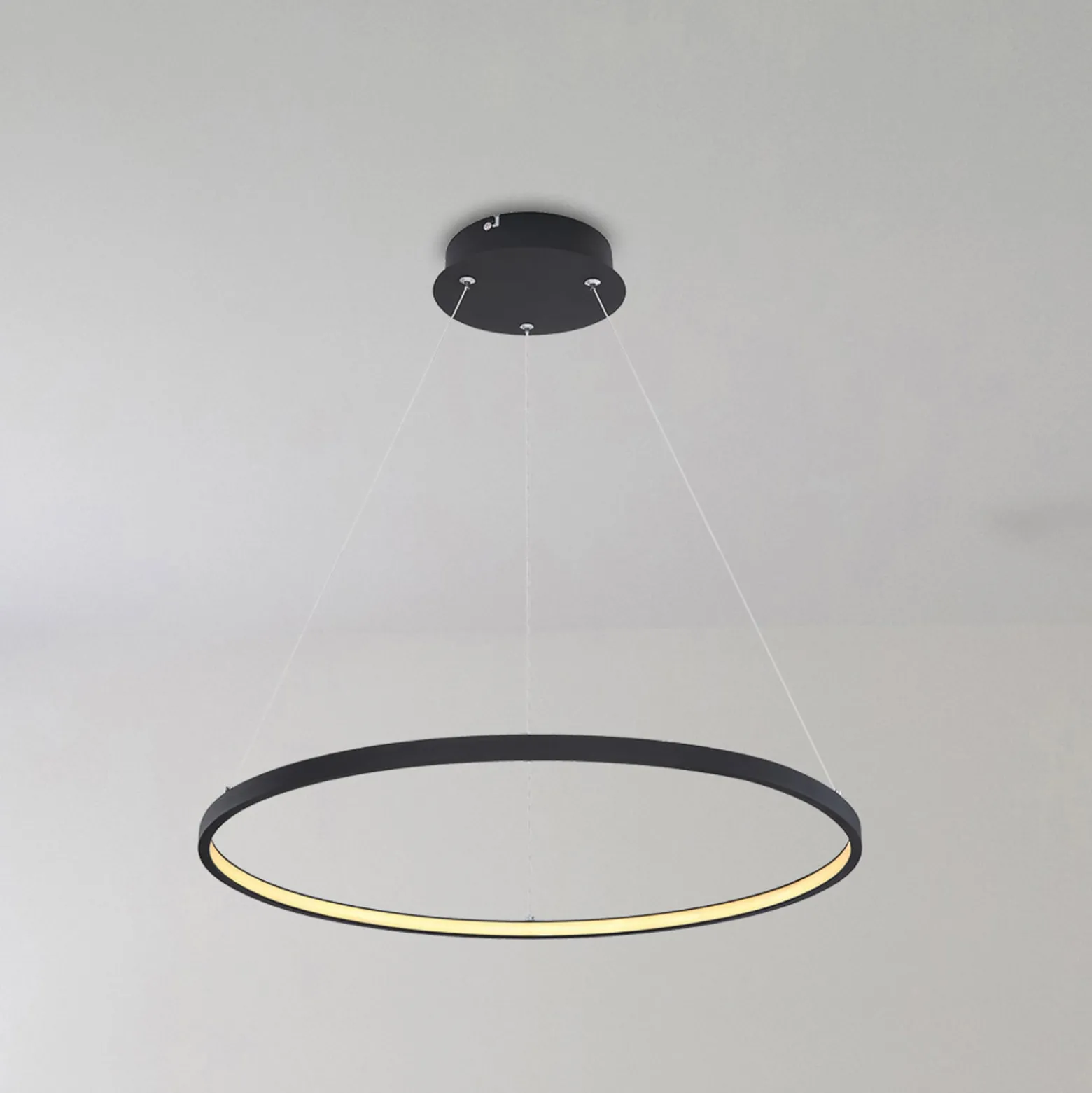 LED-riippuvalo Ralph, 1-lamppuinen, musta, Ø 60 cm