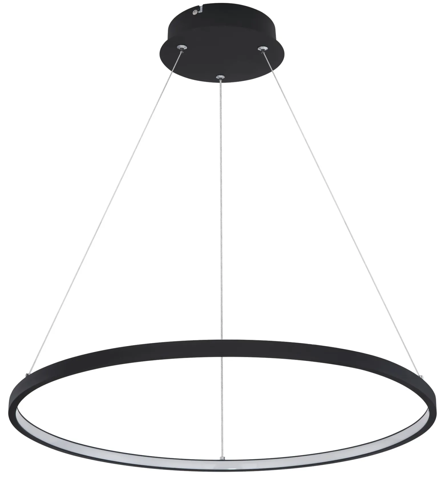 LED-riippuvalo Ralph, 1-lamppuinen, musta, Ø 60 cm