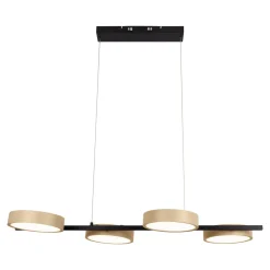 LED-ripustusvalaisin Tessa musta/beige 110cm Touchdim CCT 4-valo.