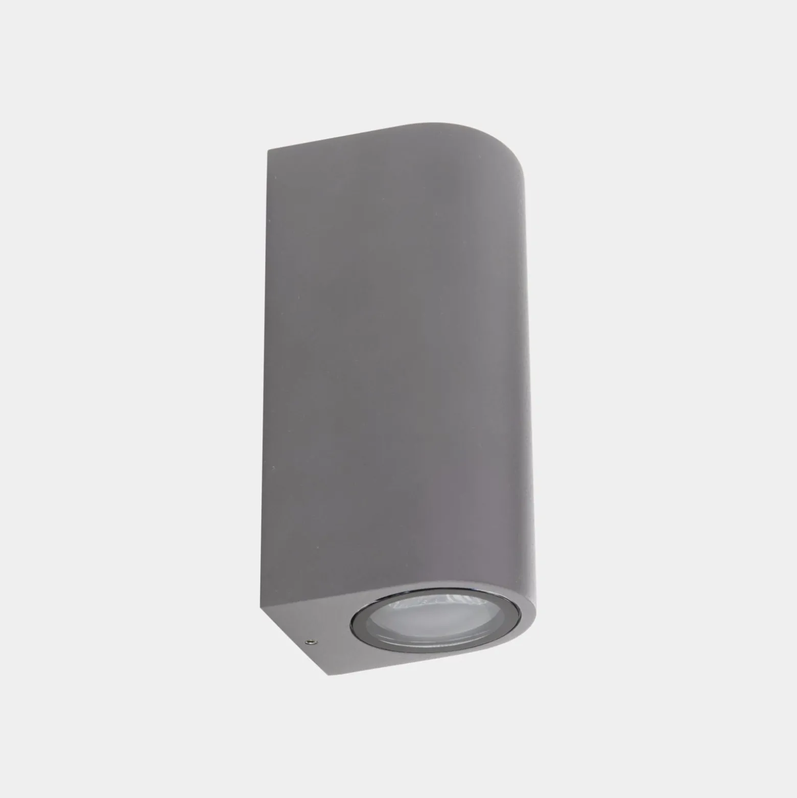 LEDS-C4 Eko Double ulkoseinälamppu, harmaa, leveys 7 cm, alumiini