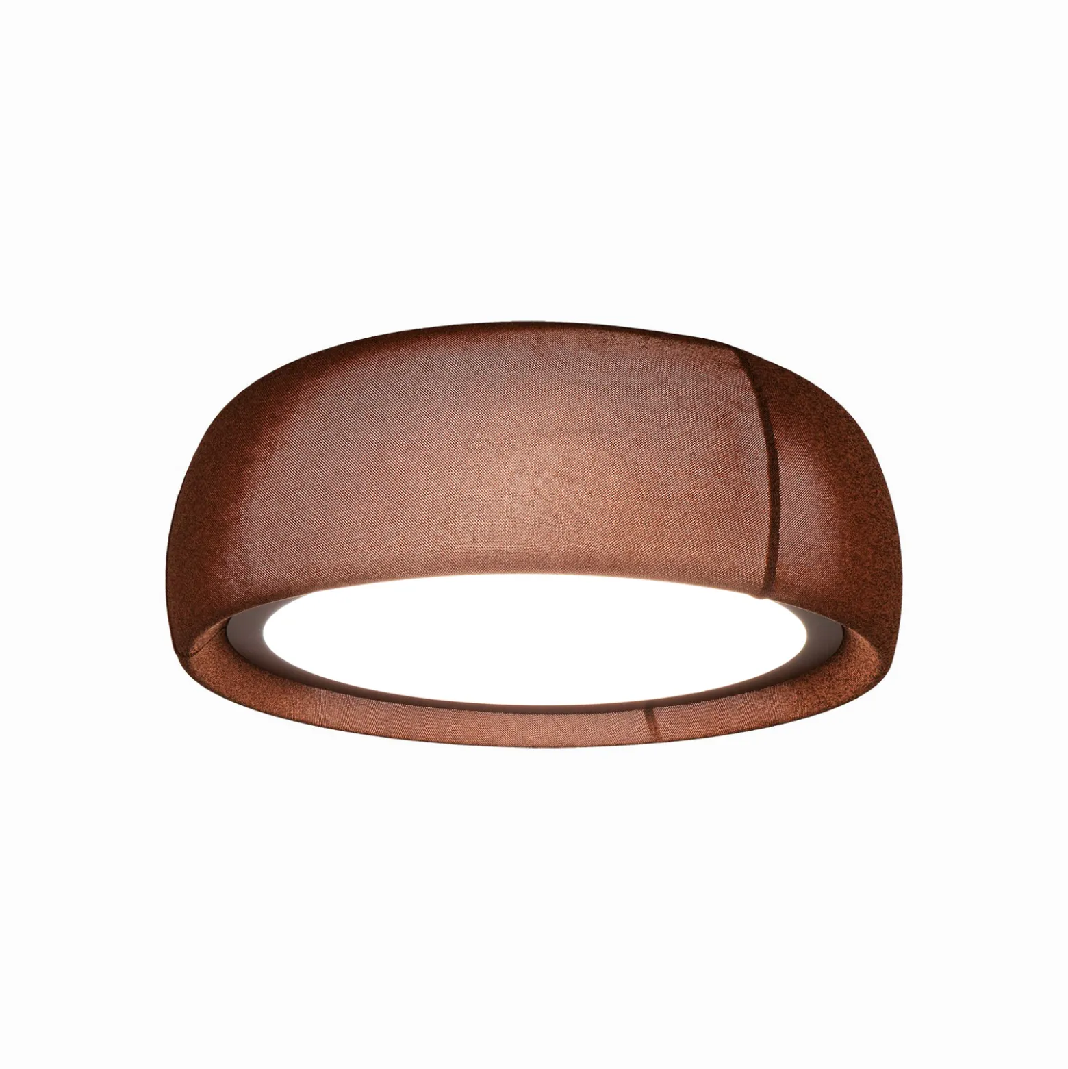 LEDS-C4 LED-kattovalaisin Gong, ruskea, 3 000 K, Ø 61,2 cm
