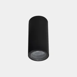 LEDS-C4 LED-kattovalaisin, musta, Ø 6 cm, alumiinia