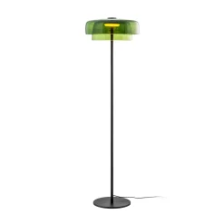 LEDS-C4 LED-lattiavalaisin Levels, 2-kerroksinen, vihreä, lasi, CCT