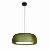 LEDS-C4 LED-riippuvalaisin Gong, vihreä, 2700 K, Ø 61,2 cm, kangasta