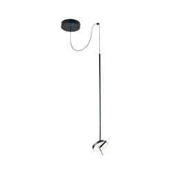 LEDS-C4 LED-riippuvalaisin Invisible Single, musta, alumiinia