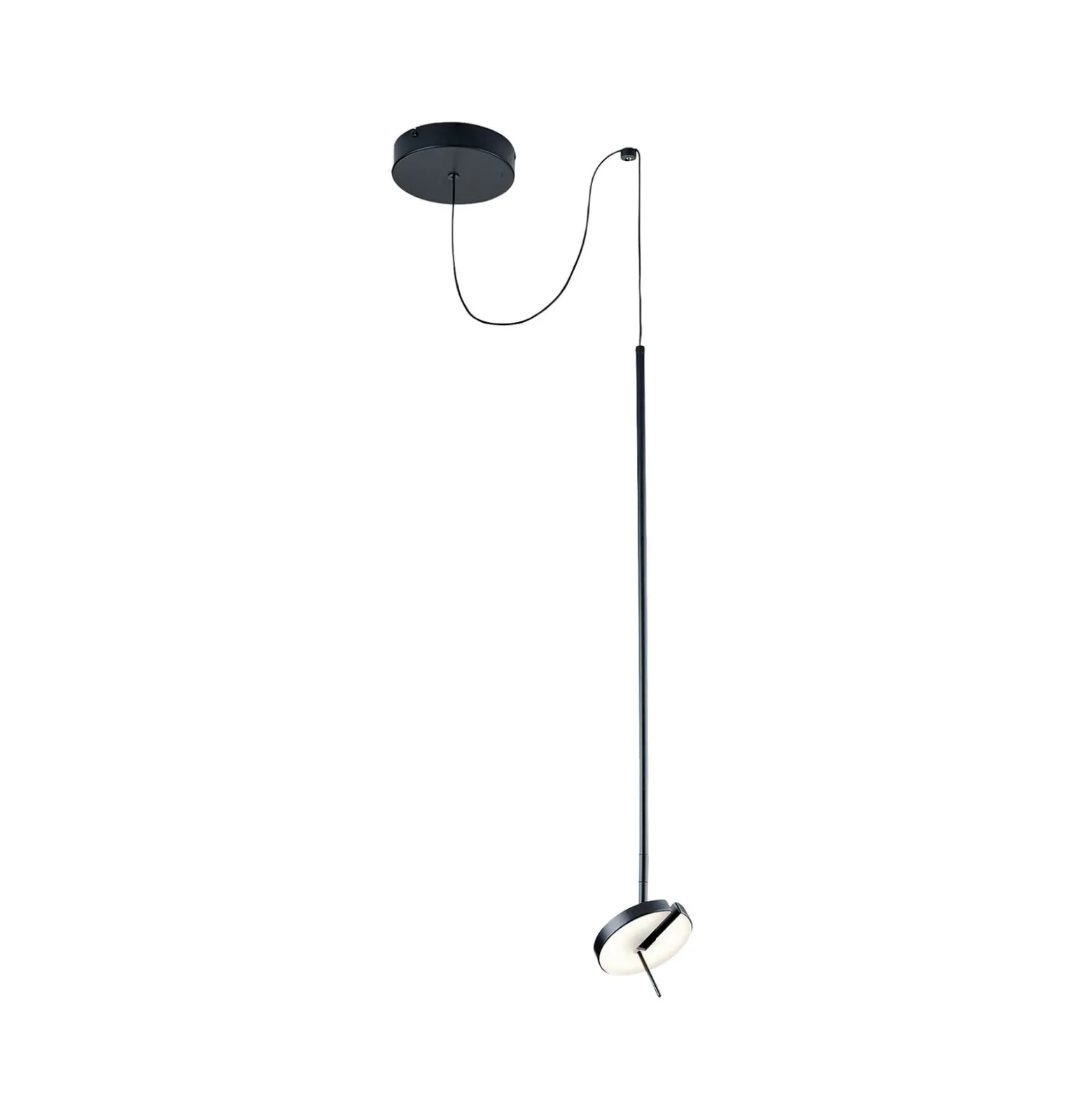 LEDS-C4 LED-riippuvalaisin Invisible Single, musta, alumiinia