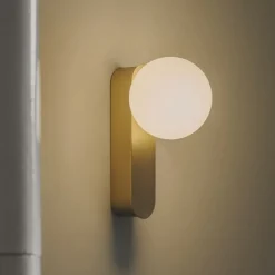LEDS-C4 LED-seinävalaisin Perlina, kullanvärinen, himmennettävä