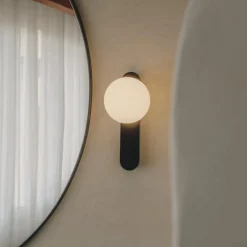 LEDS-C4 LED-seinävalaisin Perlina, musta, himmennettävä