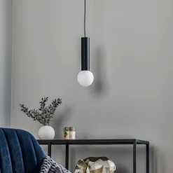 LEDS-C4 Mist kylpyhuoneen riippuvalo, IP44 musta
