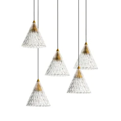 LEDS-C4 Veneto -LED-riippuvalo, 5-lamppuinen kulta