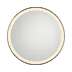 LED-seinäpeili VIDRO, harmaa, Ø 46 cm, powerbank, kytkin