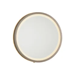 LED-seinäpeili VIDRO, pronssi, Ø 26 cm, powerbank, kytkin