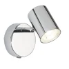 LED-seinäspotti Rollo, kromi, kytkin