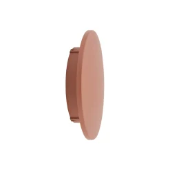 LED-seinävalaisin Aria M, tiilenpunainen, alumiini, Ø 18 cm