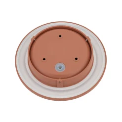 LED-seinävalaisin Aria M, tiilenpunainen, alumiini, Ø 18 cm