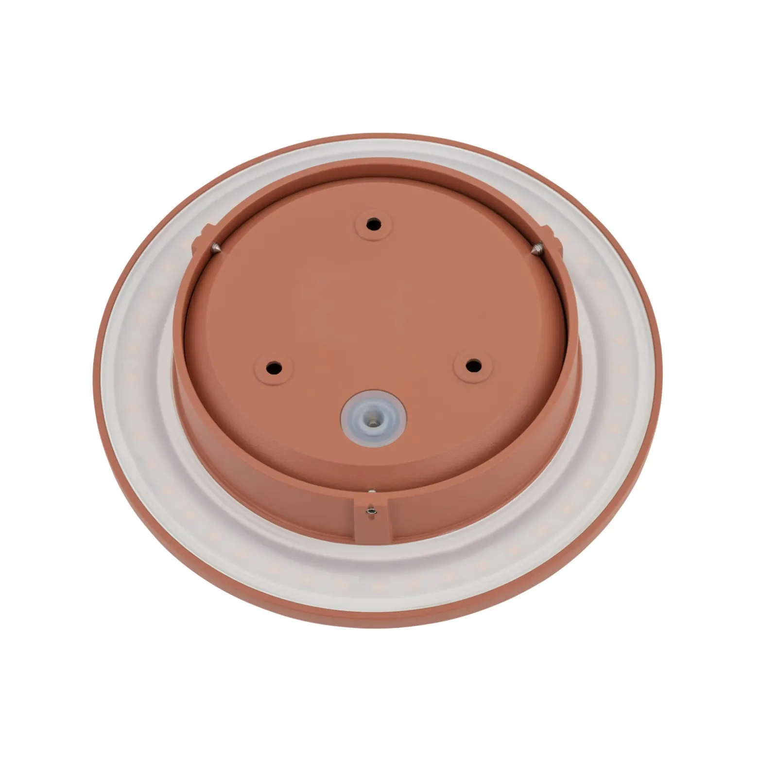 LED-seinävalaisin Aria M, tiilenpunainen, alumiini, Ø 18 cm