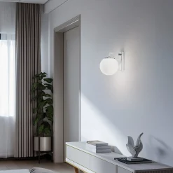 LED-seinävalaisin Aseor, lasi, kromi