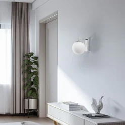 LED-seinävalaisin Aseor, lasi, kromi