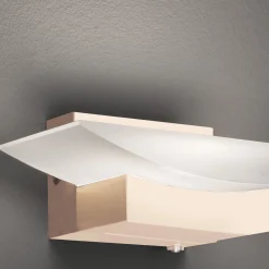 LED-seinävalaisin Bowl TW, CCT leveys 20 cm, hiekanvärinen