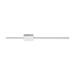 LED-seinävalaisin Cassino, mattavalkoinen, leveys 70 cm, metalli
