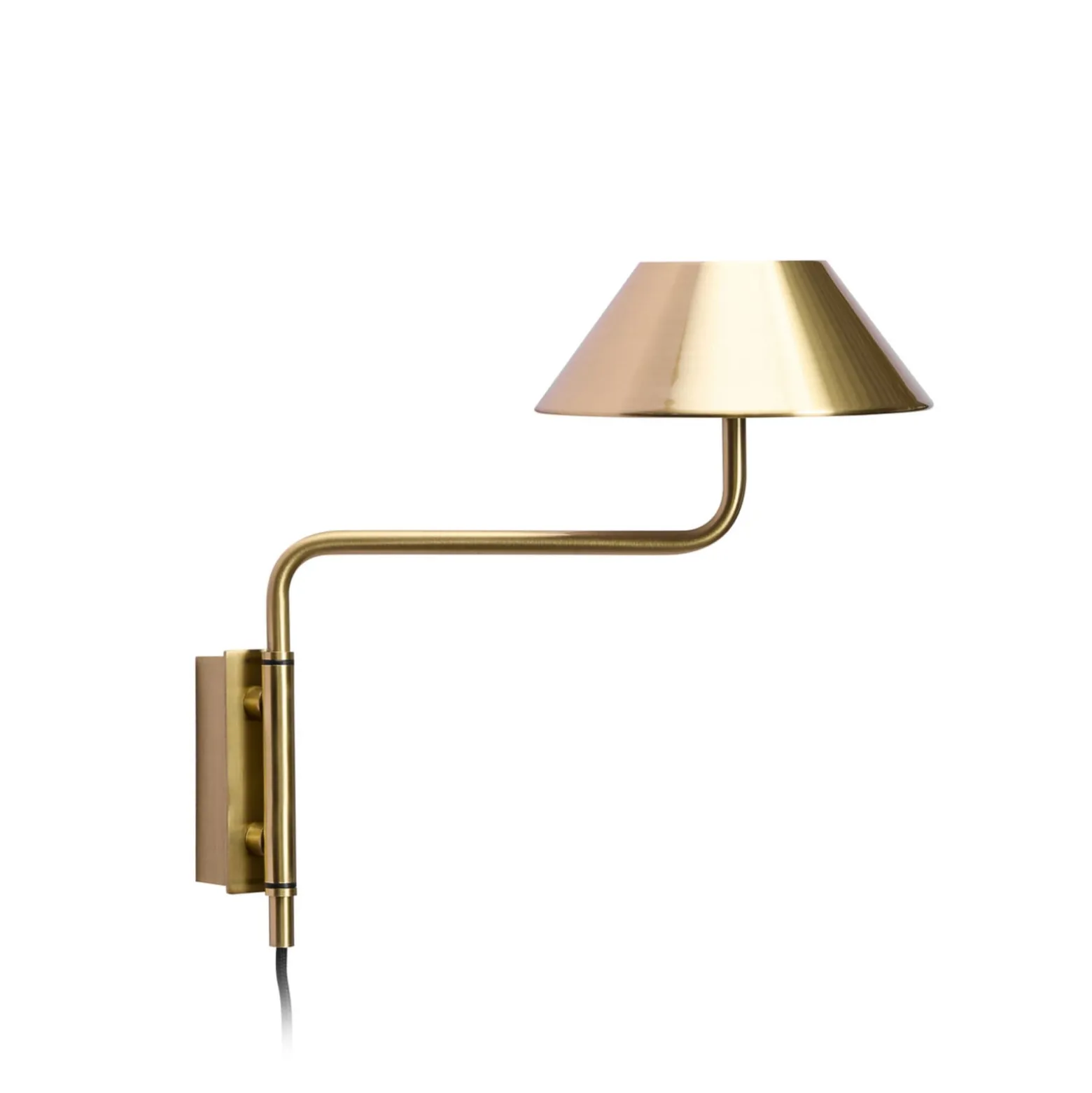 LED-seinävalaisin COVER, messinkivärinen, ulkonema 30 cm, metalli