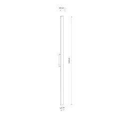 LED-seinävalaisin Demi L, tiilenpunainen, alumiini, korkeus 144 cm, IP54