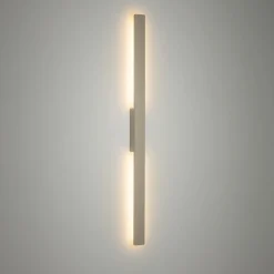 LED-seinävalaisin Demi M, hiekka, alumiini, korkeus 100 cm, IP54