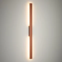 LED-seinävalaisin Demi M, tiilenpunainen, alumiini, korkeus 100 cm, IP54