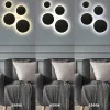 LED-seinävalaisin Disk, Ø 25 cm, musta, muovi, IP65, CCT