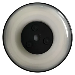 LED-seinävalaisin Disk, Ø 25 cm, musta, muovi, IP65, CCT