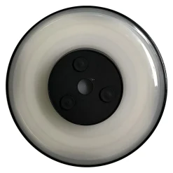 LED-seinävalaisin Disk, Ø 25 cm, musta, muovi, IP65, CCT