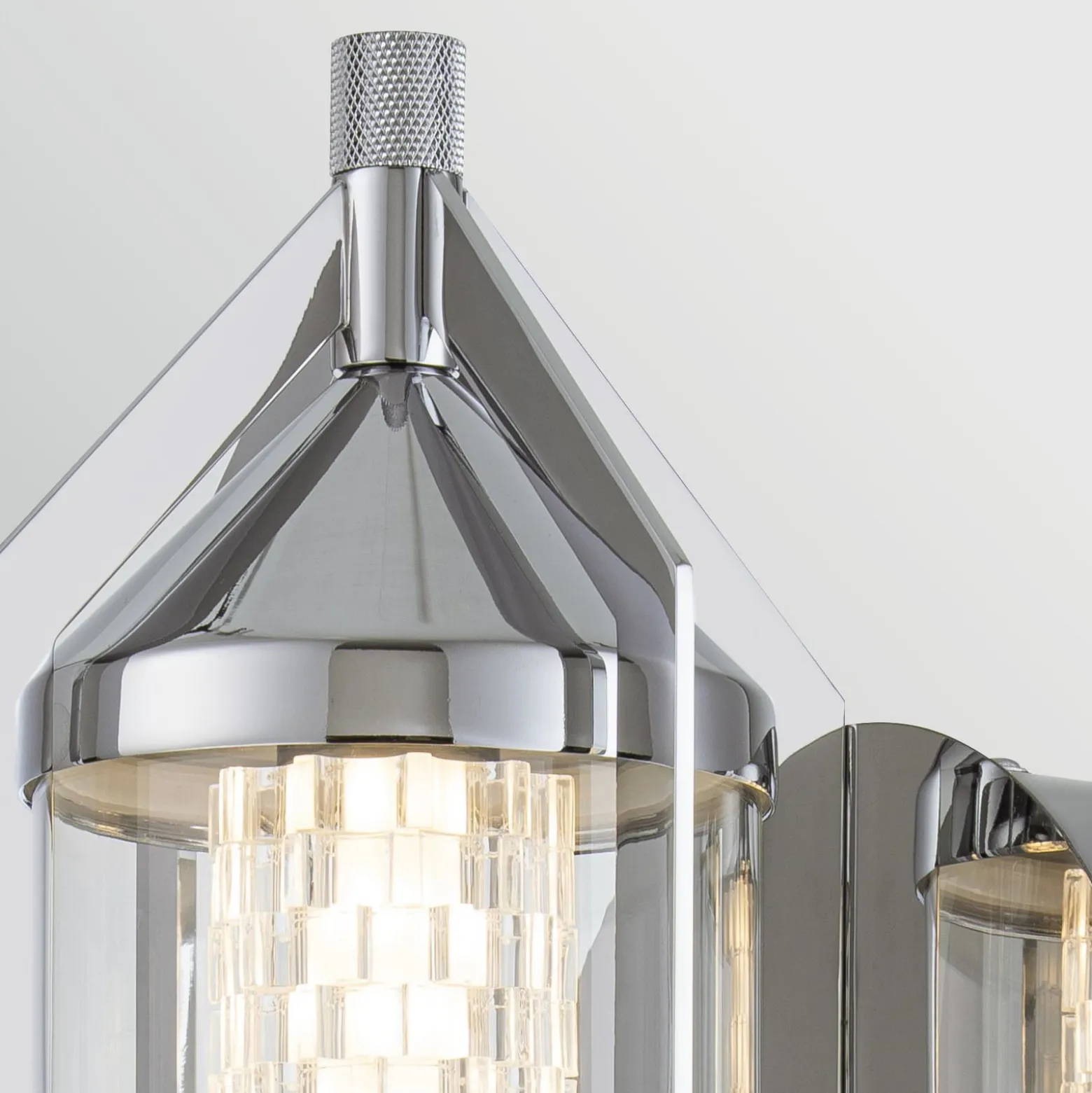 LED-seinävalaisin ESPADA, kiillotettu kromi, Ø 16 cm, metalli IP44