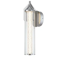 LED-seinävalaisin ESPADA, kiillotettu kromi, Ø 16 cm, metalli IP44