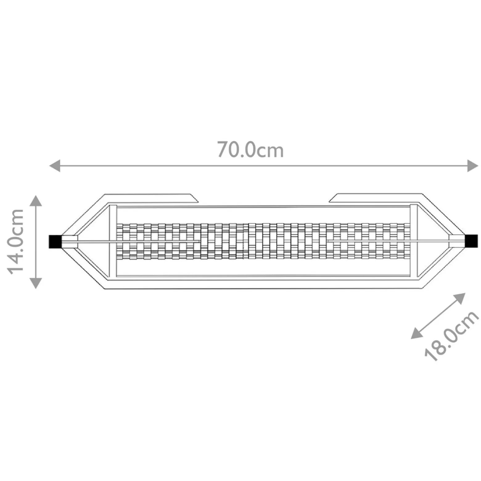 LED-seinävalaisin ESPADA kultainen harjattu Leveys 70 cm Metalli IP44
