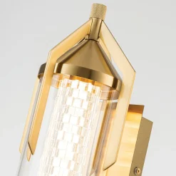 LED-seinävalaisin ESPADA kultainen harjattu Leveys 70 cm Metalli IP44