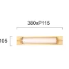 LED-seinävalaisin Frida lasia, valkoinen/kulta