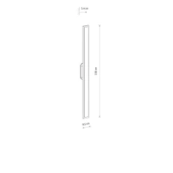 LED-seinävalaisin Isla, hiekka, alumiini, korkeus 100 cm, IP54