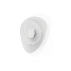 LED-seinävalaisin Joint_W, ovaali, 58 cm, valkoinen, metalli