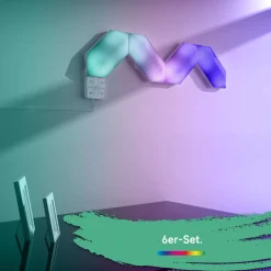LED-seinävalaisin LED Magic Panel RGBW, kuusikulmainen, 6 kpl:n sarja