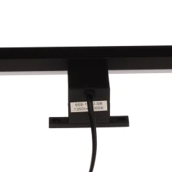 LED-seinävalaisin Lino, mattamusta/valkoinen