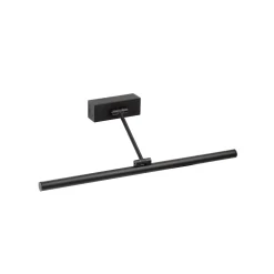 LED-seinävalaisin Magritte 450, musta, alumiini, leveys 45 cm
